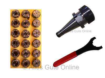 Spannzangenfutter DIN2080 SK30 ER32 + ER32Satz 18PCs HL + Schlüssel UM