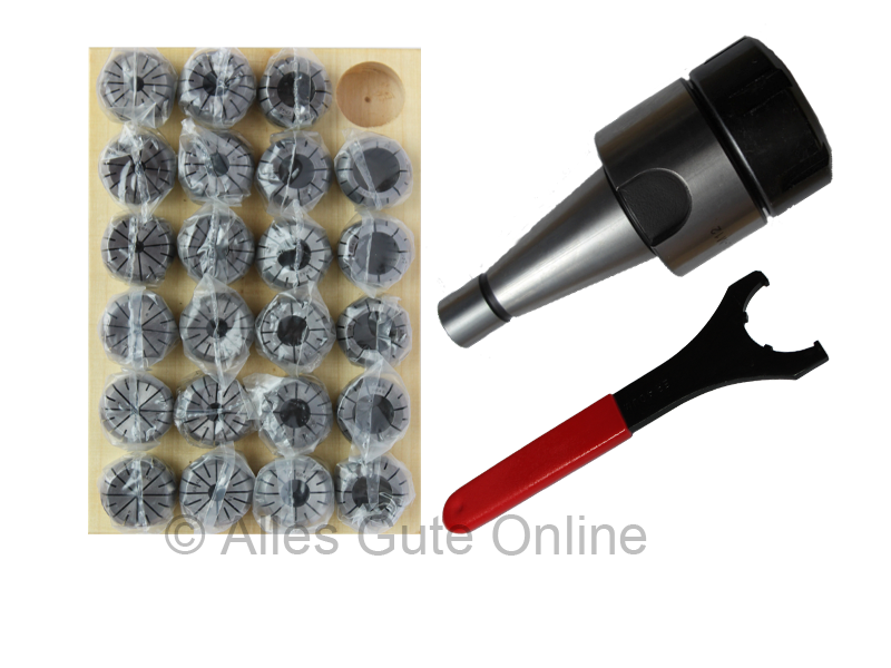 Spannzangenfutter DIN2080 SK40 ER40+ER40Satz HL 23Stck.+Schluessel UM