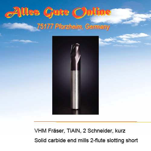 BK-015-032-2F, VHM Schaftfräser, TiAlN