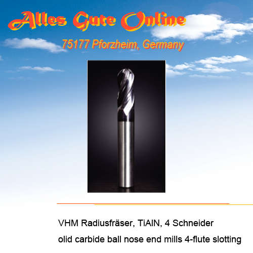 DS-020-030-4FB, VHM Radiusfräser, TiAlN