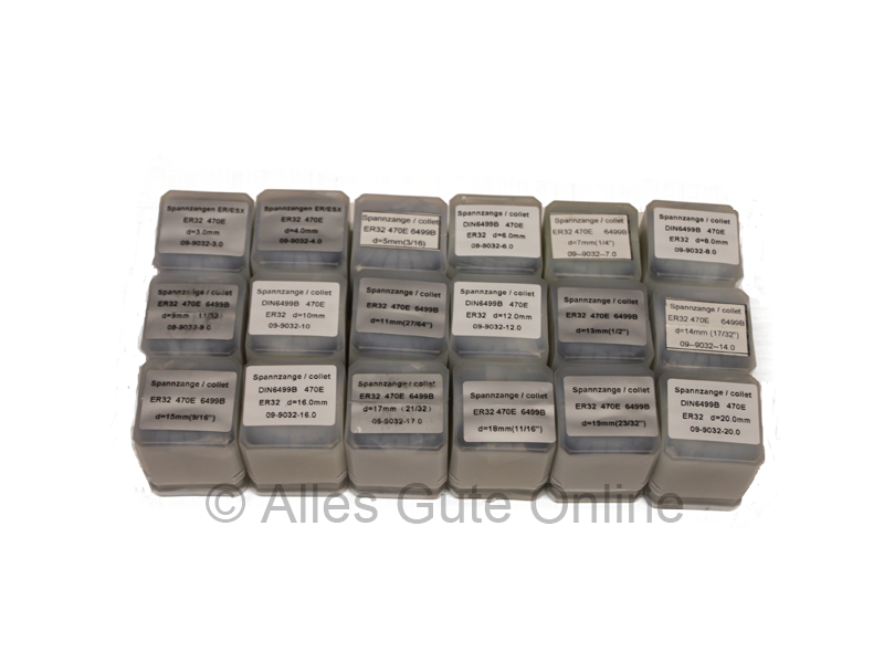 ER32 Spannzange 470E 18er-Set einzeln verpackt