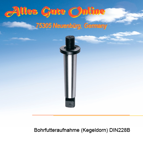 Kombi-Fräseraufsteckdorn MK4 M16 DIN228A – D=22 Mm, Inkl. Passfeder & Anzugsschraube, Industriequalität