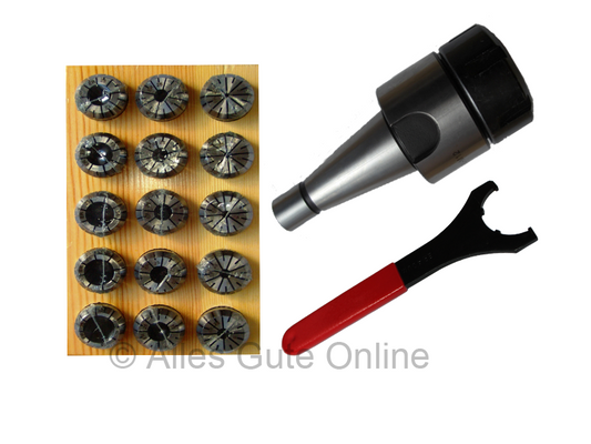 Spannzangenfutter DIN2080 SK30 ER25+ER25Satz HL 15Stck.+Schluessel UM