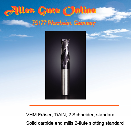 DS-160-160-2F, VHM Schaftfräser, TiAlN