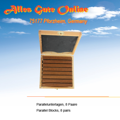 2x8PCs PB156-3, 200 x 8mm, Präzision Parallelunterlagen