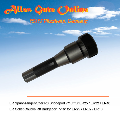 R8 Bridgeport 7/16" - 20UNF ER25 430E Spannzangenfutter