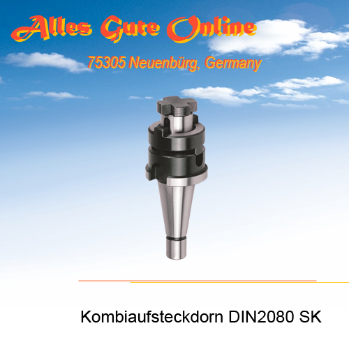DIN2080 SK30 M12, d = 27,0mm, Kombi-Fräseraufsteckdorn