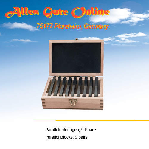 2x9PCs PB151-3, 150 x 8,5mm, Präzision Parallelunterlagen