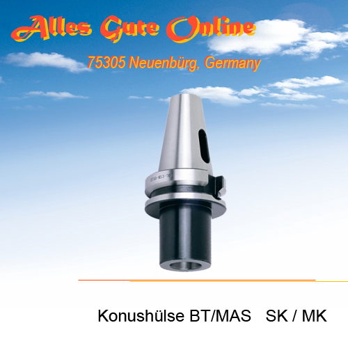 Einsatzhülse (Adapter) BT/MAS SK40 (BT40) zu MK mit Austreiblappen(MK2)