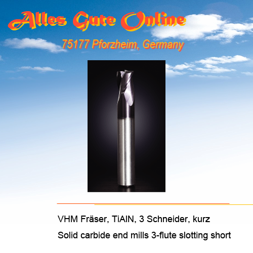 DK-030-060-3F, VHM Schaftfräser, TiAlN