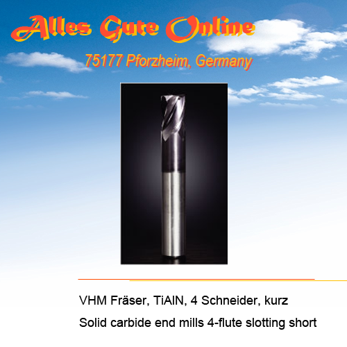 BK-020-032-4F, VHM Schaftfräser, TiAlN