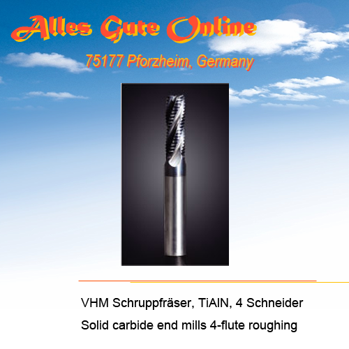 DS-080-080-4FR, VHM Schruppfräser, AlCRN