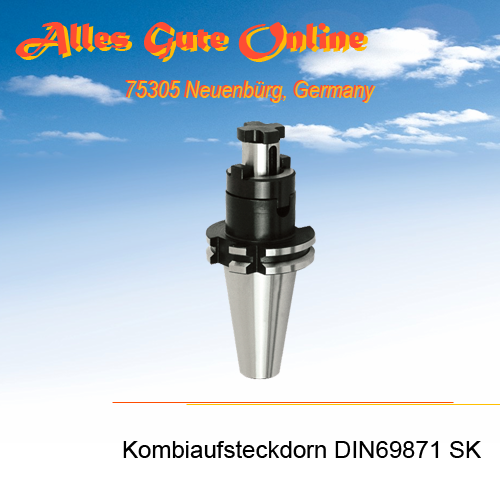 DIN69871 SK40 M16, gewuchtet, d = 16,0mm, Kombi-Fräseraufsteckdorn